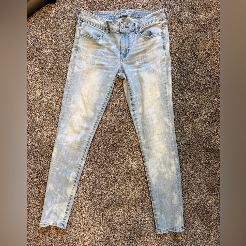 American Eagle Outfitters Light Blue Super Stretch Denim